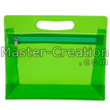 green plastic zipper bag