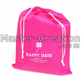 pink non woven drawstring bag