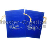 blue velvet drawstring pouch