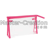 pink binding zipper bag