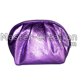 purple cosmetic purse bag
