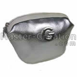 silver dumpling makeup bag