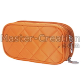 gold quilted cosmetic bag