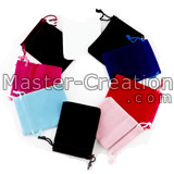 colorful velvet drawstring pouch